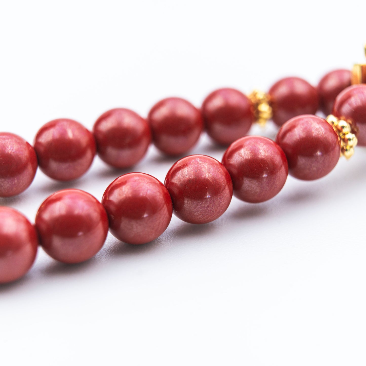 Natural Cinnabar Round Bead Bracelet – Spiritual Protection Jewelry with Positive Energy Blessing - jambhala&jewelry