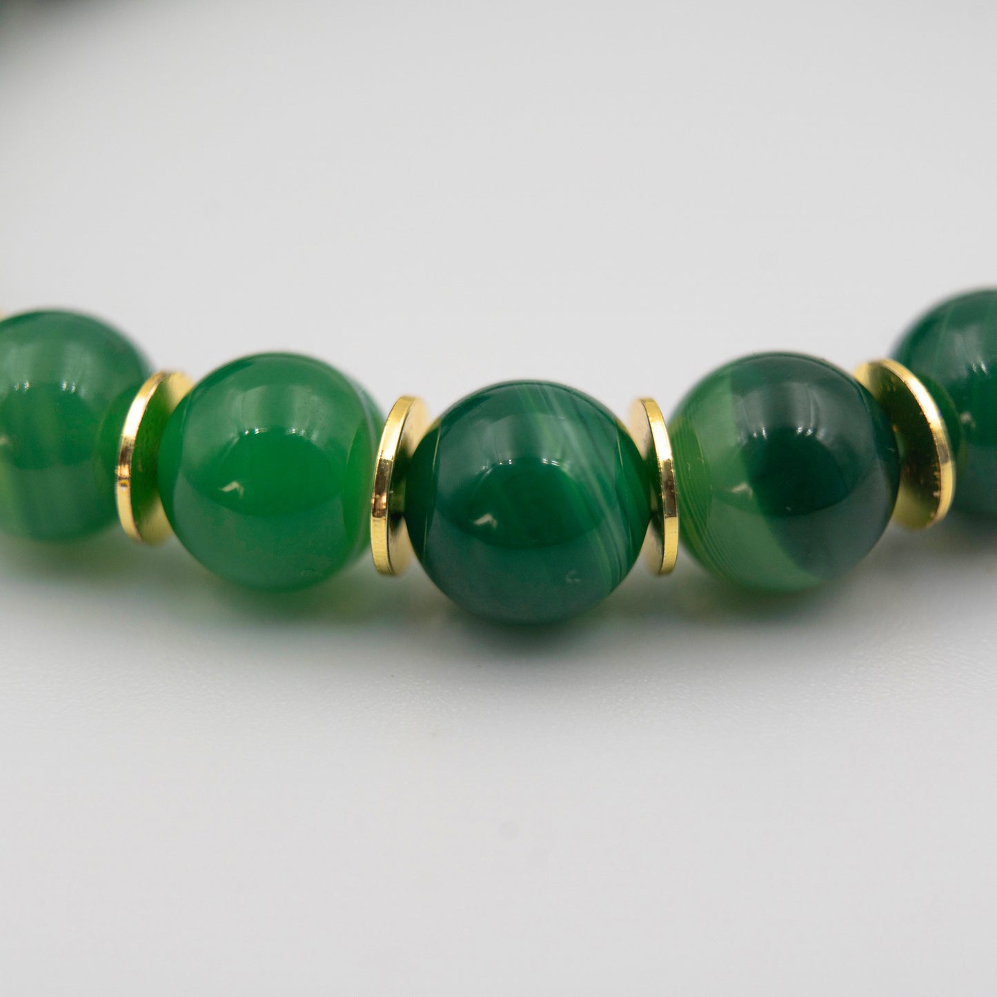 Natural Green Agate Healing Bracelet – Emotional Balance & Abundance Stone Jewelry - jambhala&jewelry
