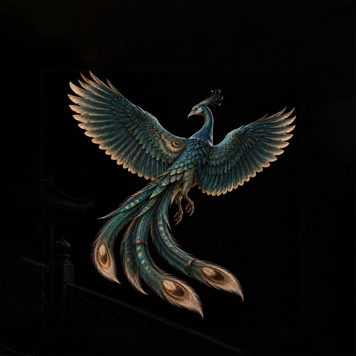 Qingluan: A Blue-Green Bird of Auspicious Flight