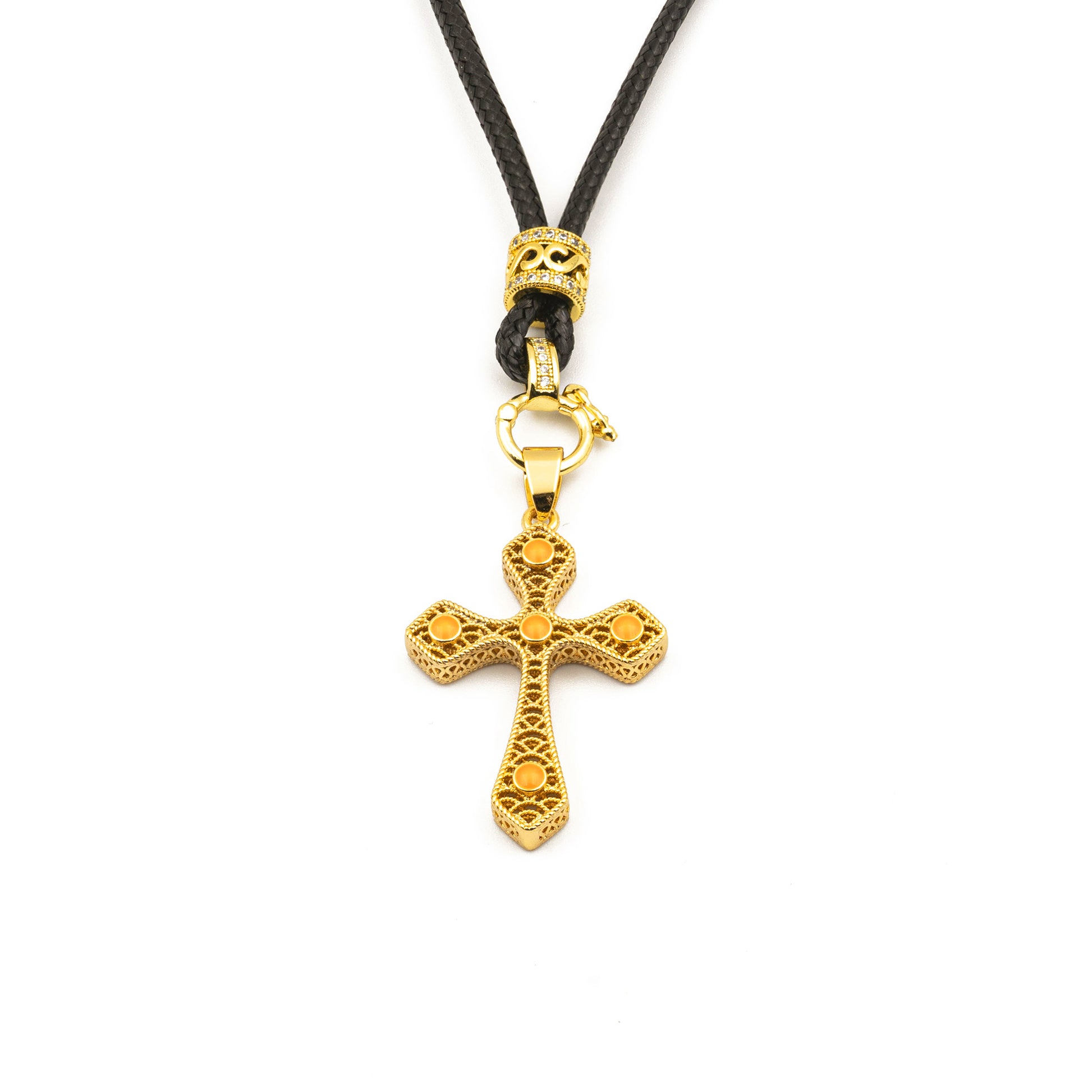 Amber Cross Necklace – Energy-Charged Spiritual Protection (Natural Baltic Amber) - jambhala＆jewelry