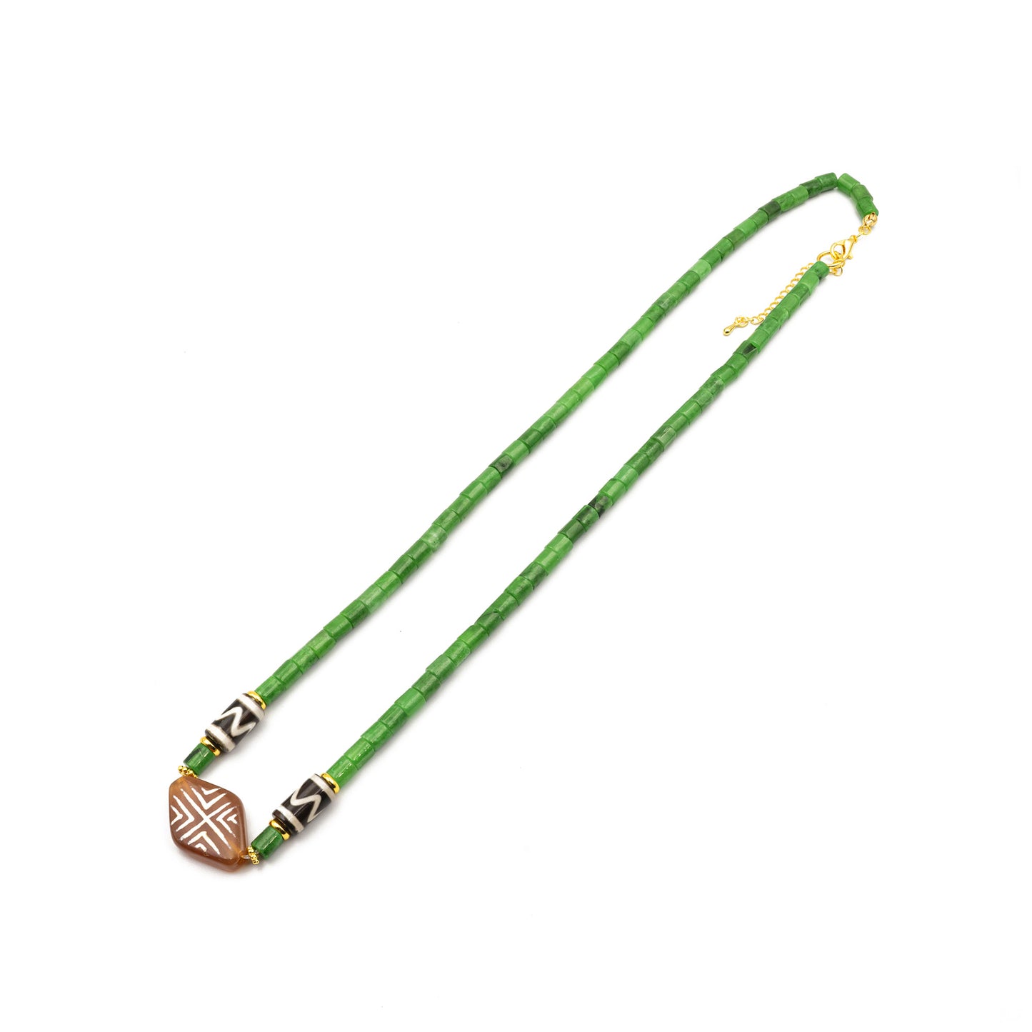 Jade Harmony Necklace – Energy-Blessed Jewelry for Wealth & Emotional Balance - jambhala＆jewelry