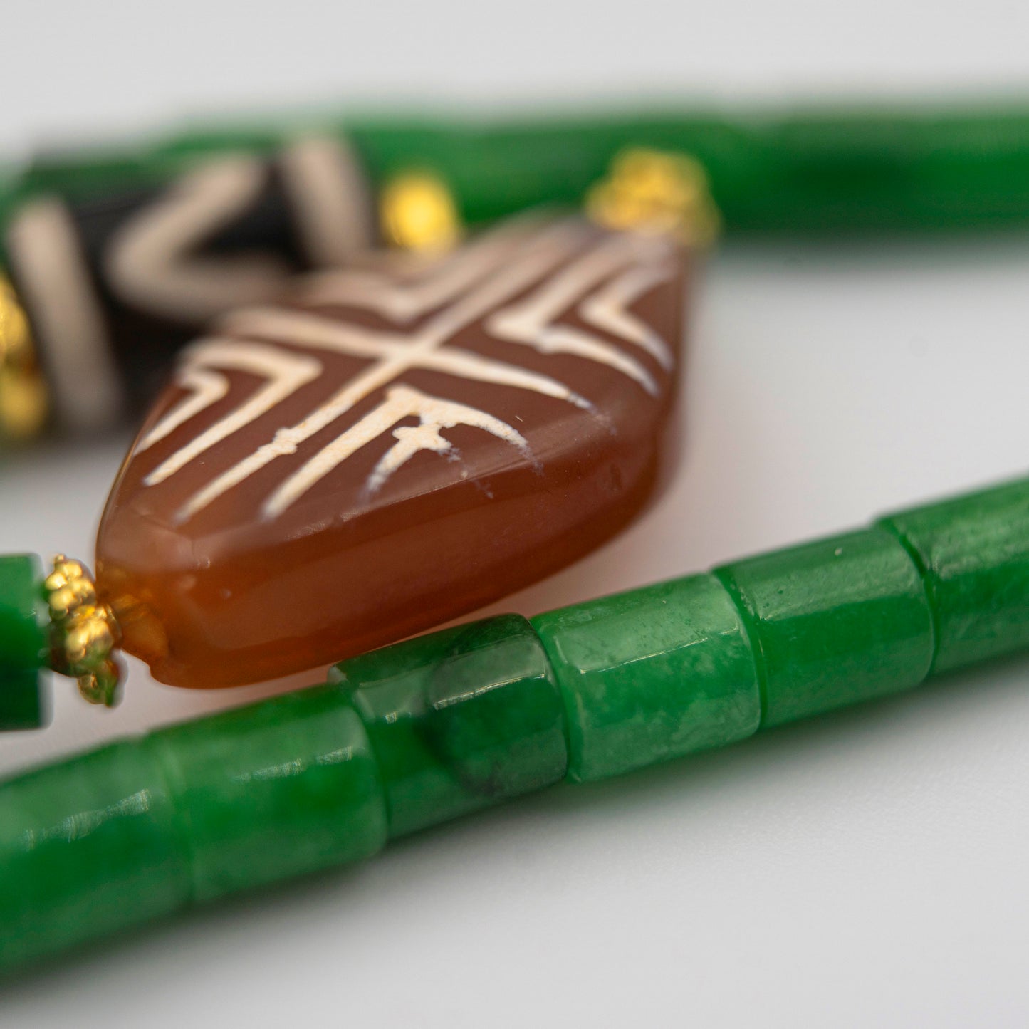 Jade Harmony Necklace – Energy-Blessed Jewelry for Wealth & Emotional Balance - jambhala＆jewelry