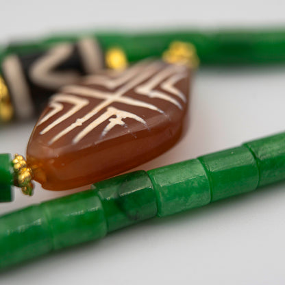 Jade Harmony Necklace – Energy-Blessed Jewelry for Wealth & Emotional Balance - jambhala＆jewelry