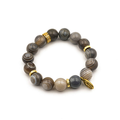 Banded Agate Spiritual Bracelet – Energy-Infused Grounding Jewelry for Protection & Balance - jambhala＆jewelry