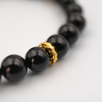 Black Onyx Protection Bracelet – Shadow Work Jewelry for Anxiety Relief & Energy Shielding - jambhala＆jewelry