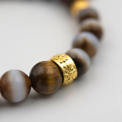 Energy Protection Tiger Eye Stone Bracelet - Handcrafted Spiritual Jewelry for Courage & Balance - jambhala＆jewelry