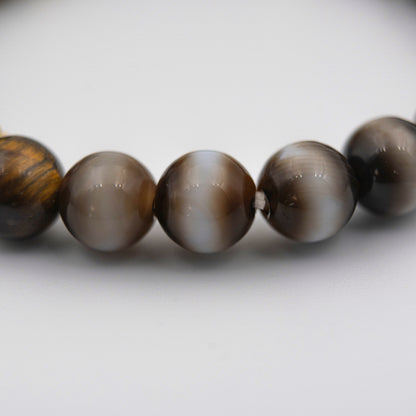 Energy Protection Tiger Eye Stone Bracelet - Handcrafted Spiritual Jewelry for Courage & Balance - jambhala＆jewelry