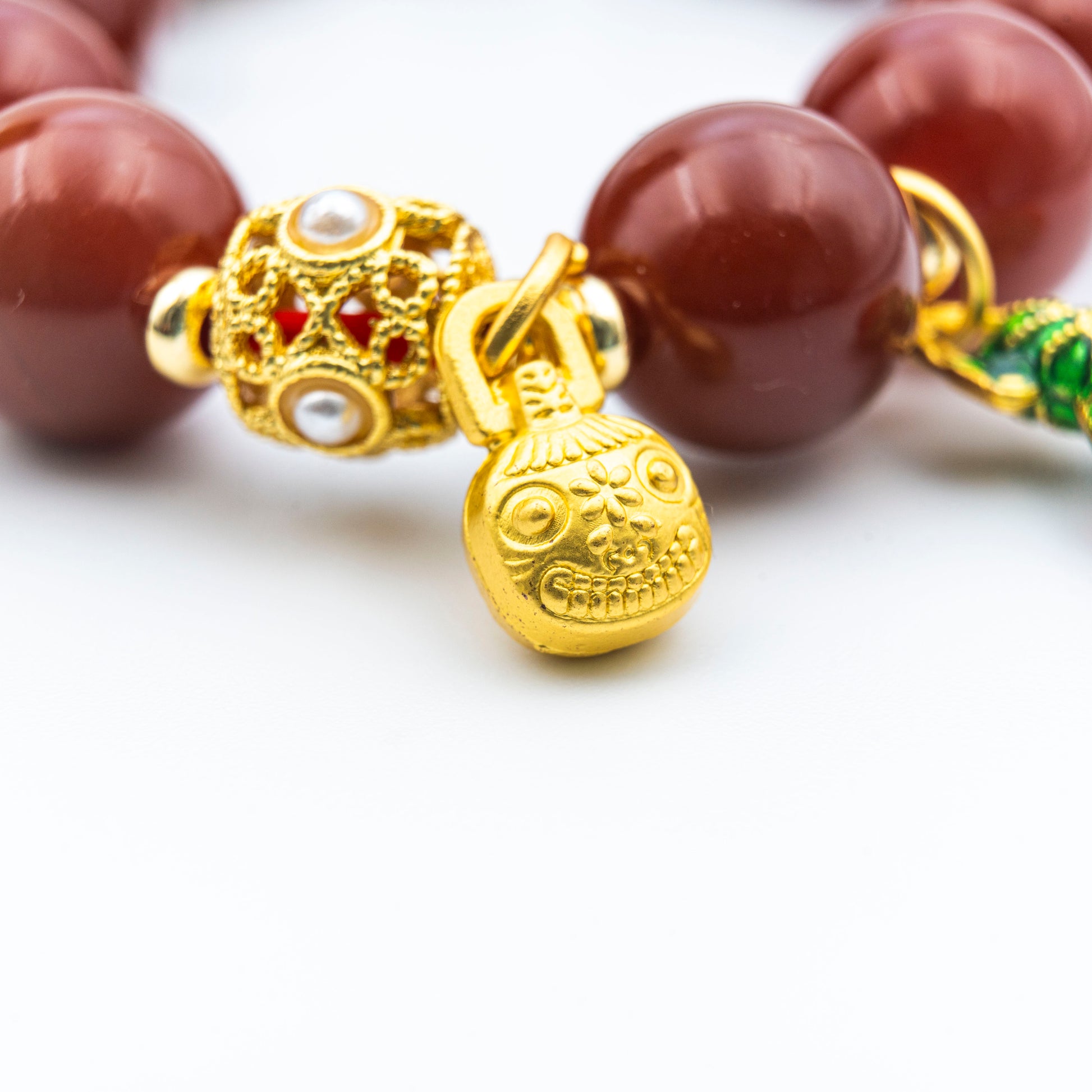 Red Agate Energy Bracelet – Handmade Gemstone Jewelry for Grounding & Vitality - jambhala＆jewelry