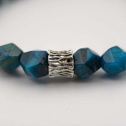 Natural Blue Tiger’s Eye Bracelet – Courage & Protection Stone Jewelry for Clarity - jambhala＆jewelry