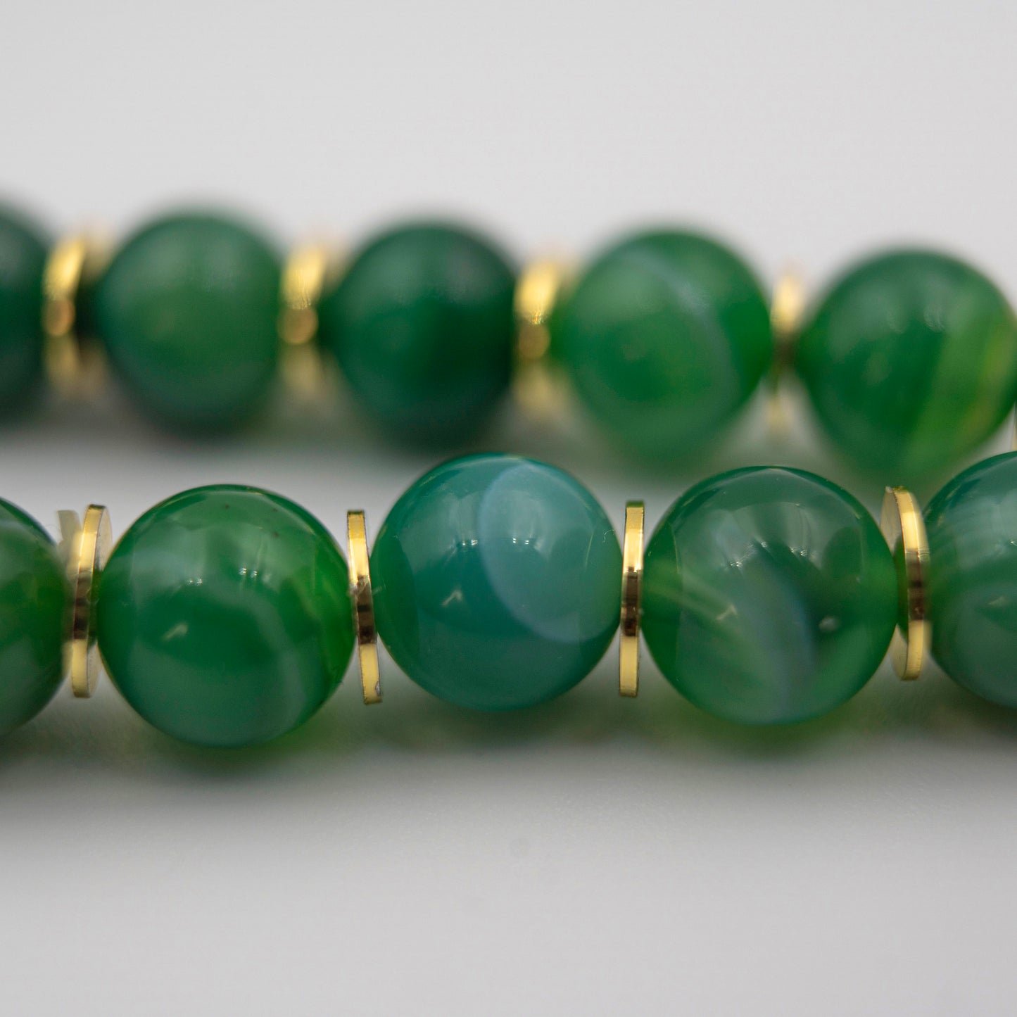 Natural Green Agate Healing Bracelet – Emotional Balance & Abundance Stone Jewelry - jambhala＆jewelry