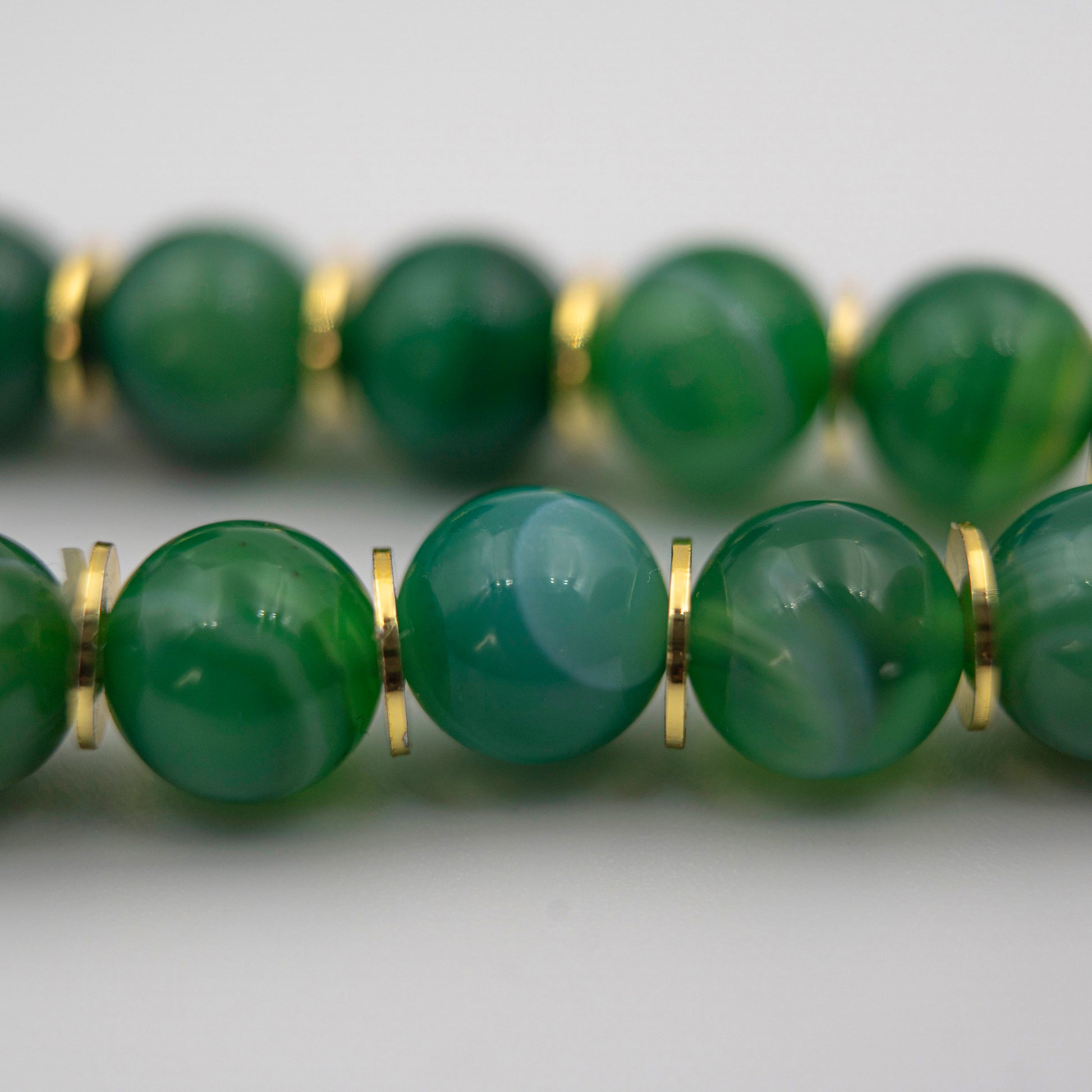 Natural Green Agate Healing Bracelet – Emotional Balance & Abundance Stone Jewelry - jambhala＆jewelry