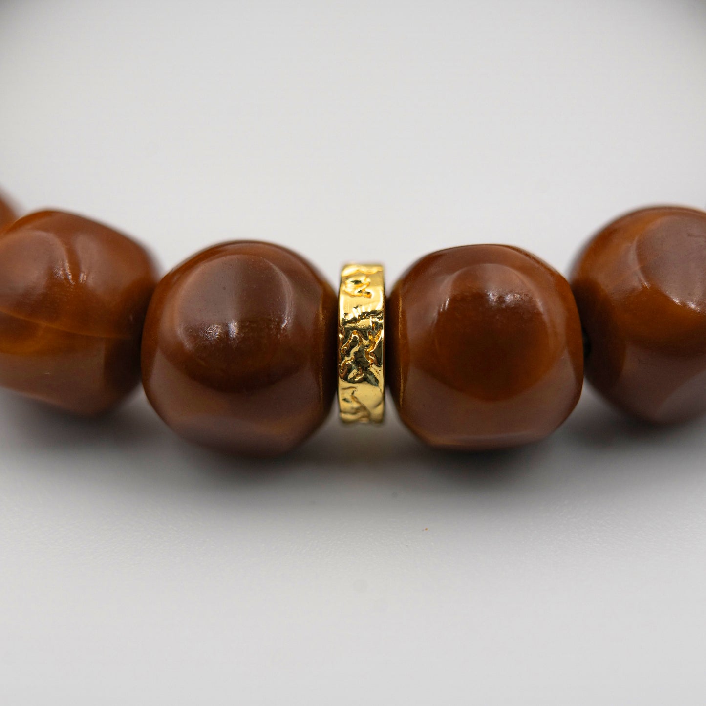 Natural Walnut Wood Grounding Bracelet - Earthy Wisdom Jewelry for Focus & Clarity - jambhala＆jewelry