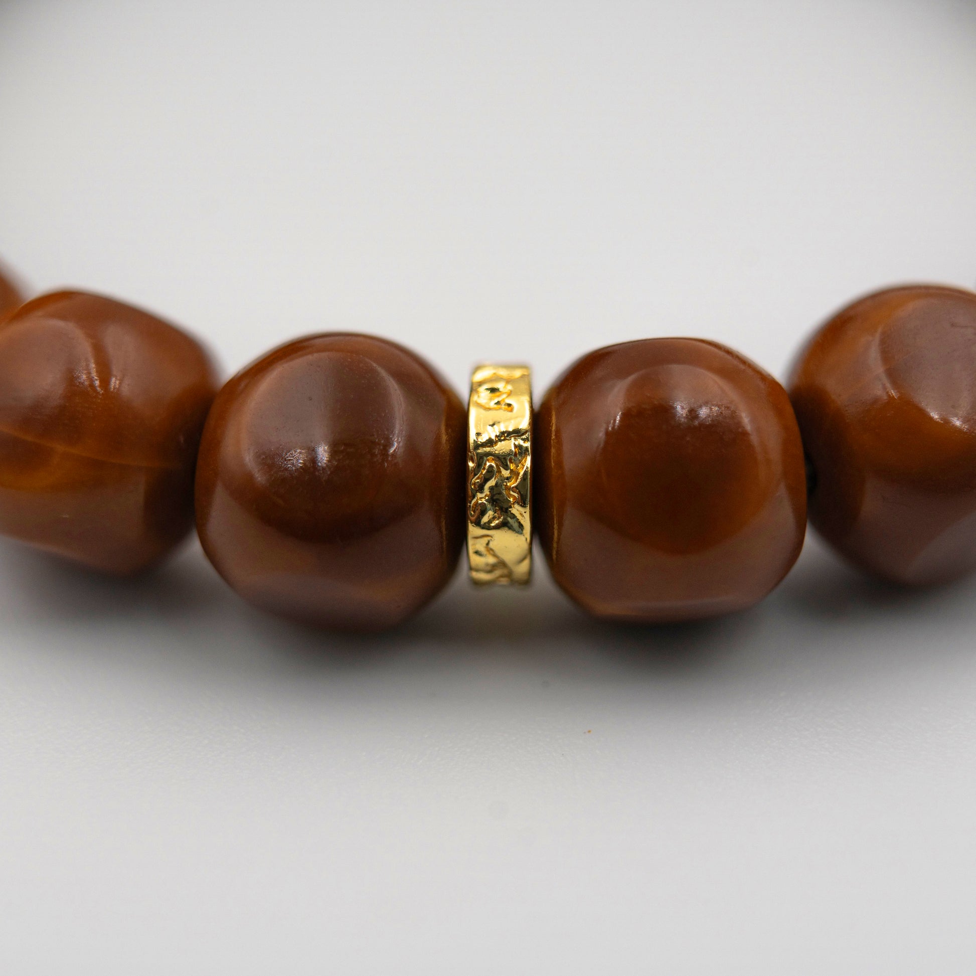 Natural Walnut Wood Grounding Bracelet - Earthy Wisdom Jewelry for Focus & Clarity - jambhala＆jewelry