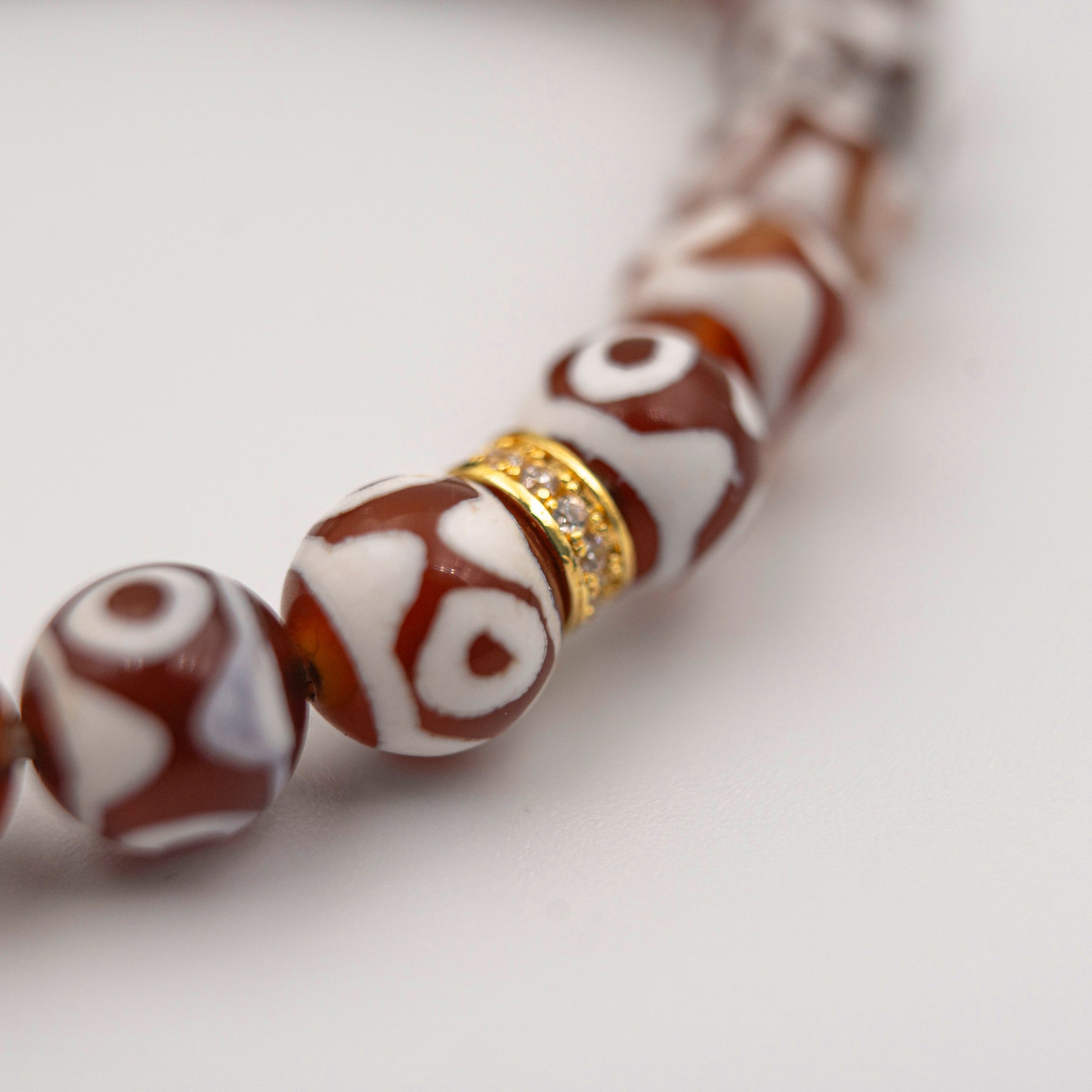 Red Etched Agate Bracelet – Energy-Charged Spiritual Jewelry for Passion & Protection - jambhala＆jewelry