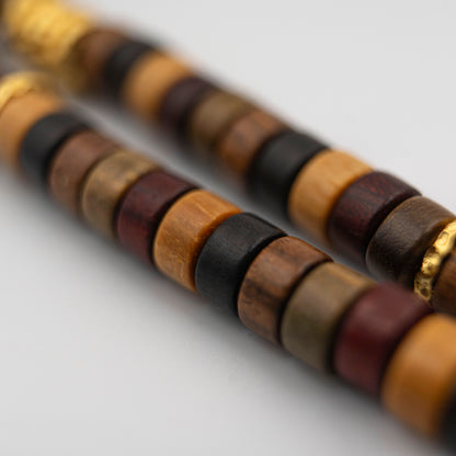 Seven-Color Sacred Wood Bracelet – Energy-Infused Spiritual Jewelry for Harmony & Vitality - jambhala＆jewelry