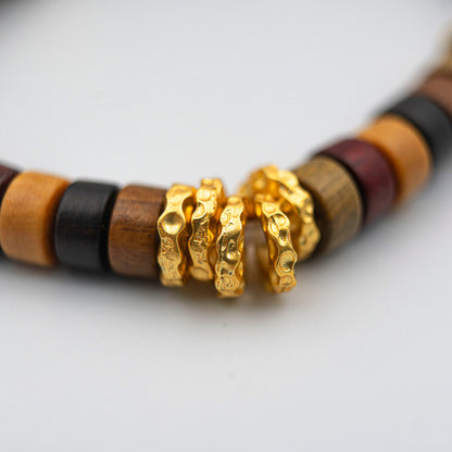 Seven-Color Sacred Wood Bracelet – Energy-Infused Spiritual Jewelry for Harmony & Vitality - jambhala＆jewelry