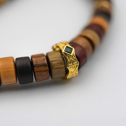 Seven-Color Sacred Wood Bracelet – Energy-Infused Spiritual Jewelry for Harmony & Vitality - jambhala＆jewelry