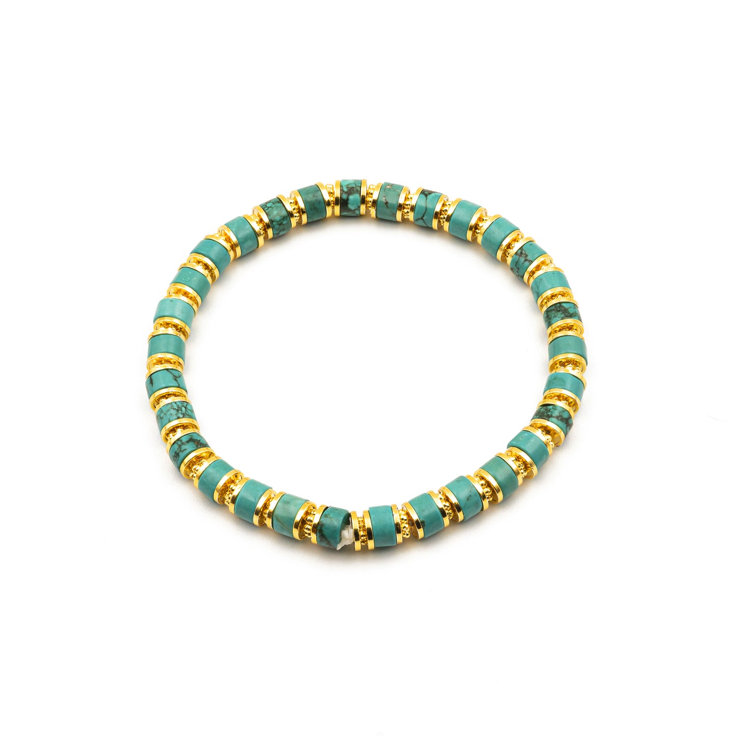 Sky Blue Turquoise Bracelet – Energy-Blessed Healing Jewelry for Calm & Protection - jambhala＆jewelry