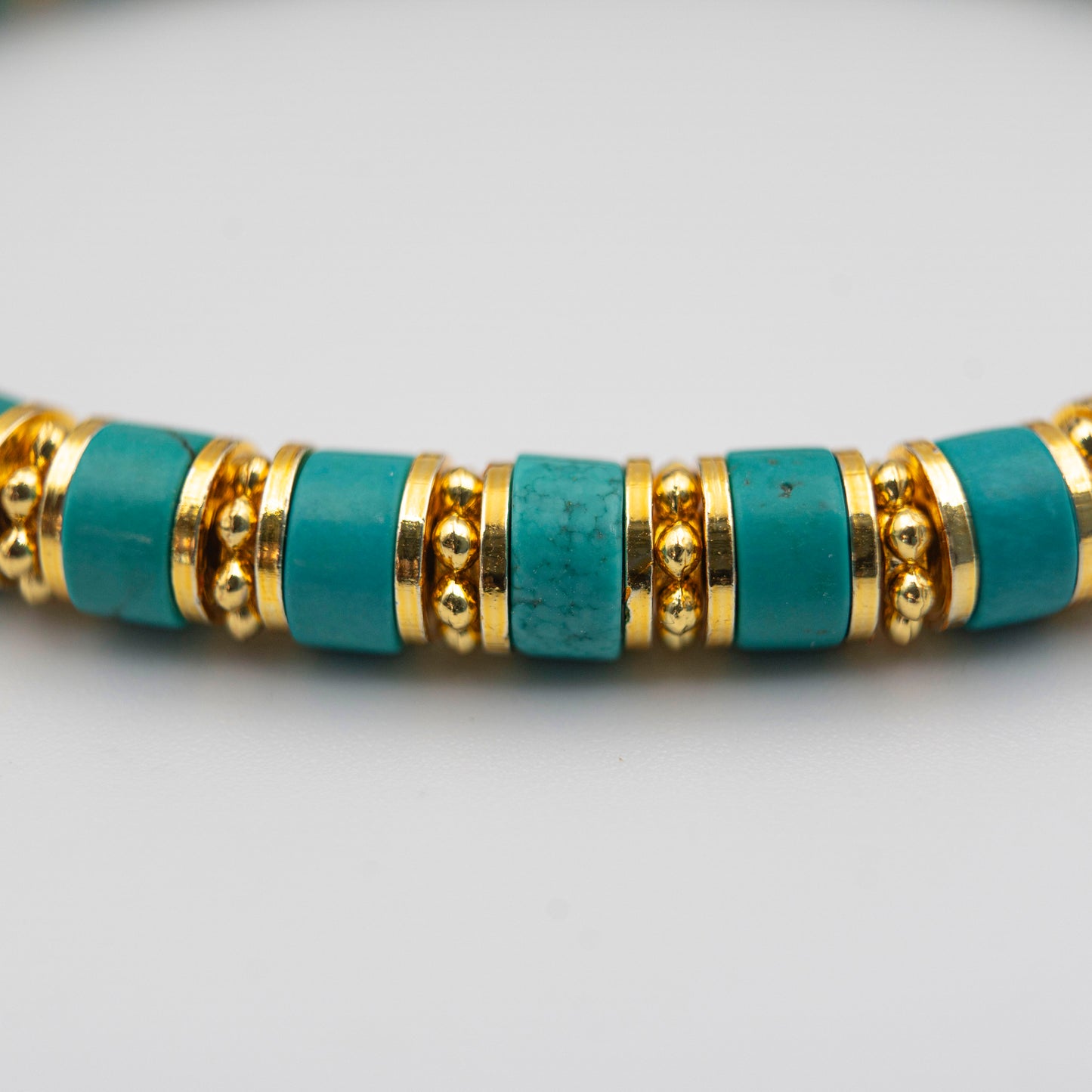 Sky Blue Turquoise Bracelet – Energy-Blessed Healing Jewelry for Calm & Protection - jambhala＆jewelry