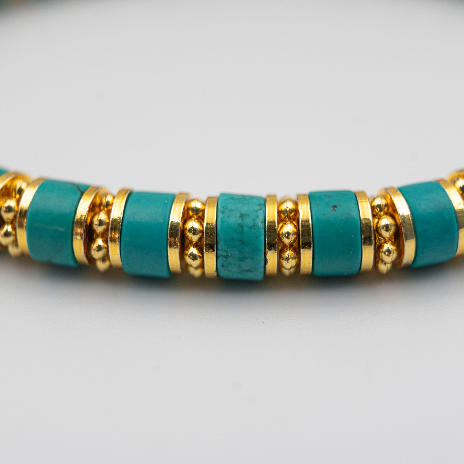 Sky Blue Turquoise Bracelet – Energy-Blessed Healing Jewelry for Calm & Protection - jambhala＆jewelry