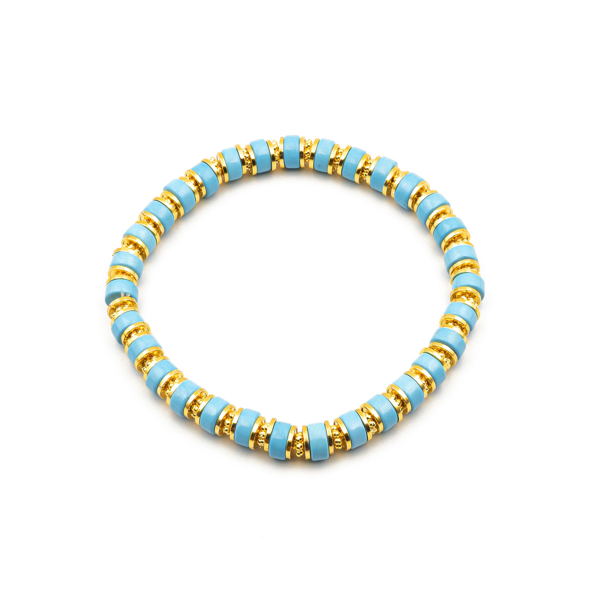 Sky Blue Turquoise Spiritual Bracelet – Energy-Charged Jewelry for Calm & Travel Protection - jambhala＆jewelry