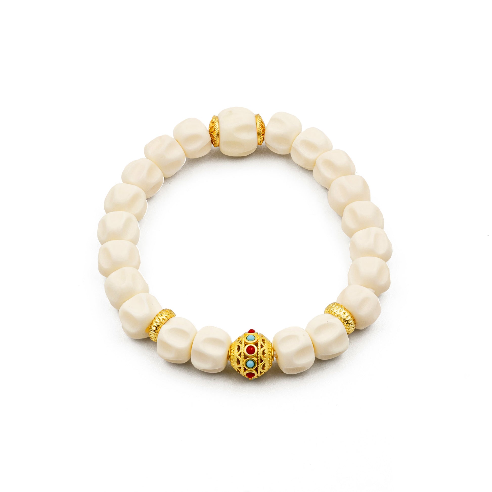 White Antler Spiritual Bracelet – Sacred Energy Jewelry for Courage & Wilderness Protection - jambhala＆jewelry