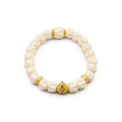 White Antler Spiritual Bracelet – Sacred Energy Jewelry for Courage & Wilderness Protection - jambhala＆jewelry